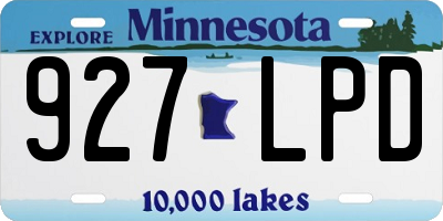 MN license plate 927LPD