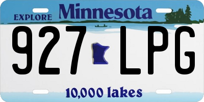 MN license plate 927LPG