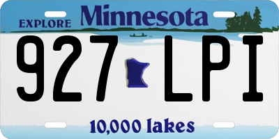 MN license plate 927LPI