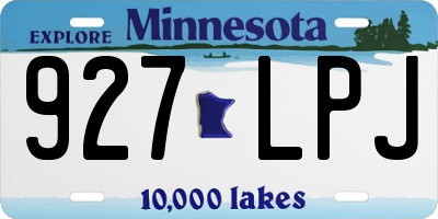 MN license plate 927LPJ