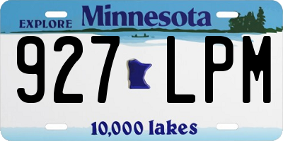 MN license plate 927LPM