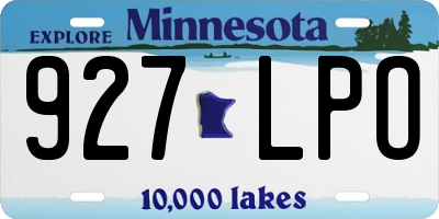 MN license plate 927LPO