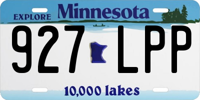 MN license plate 927LPP