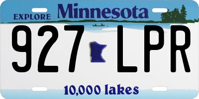 MN license plate 927LPR