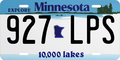 MN license plate 927LPS
