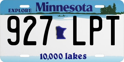 MN license plate 927LPT