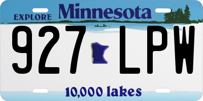 MN license plate 927LPW