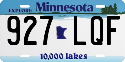 MN license plate 927LQF