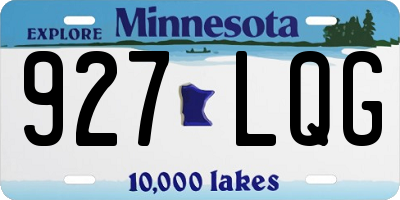 MN license plate 927LQG