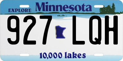 MN license plate 927LQH