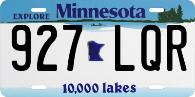 MN license plate 927LQR