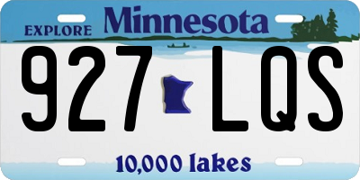 MN license plate 927LQS