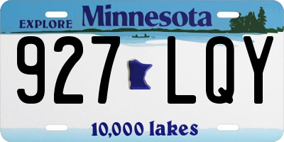 MN license plate 927LQY