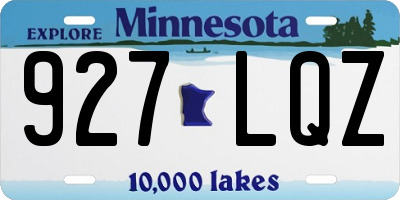 MN license plate 927LQZ