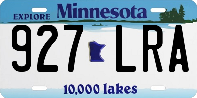 MN license plate 927LRA