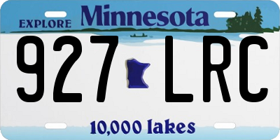 MN license plate 927LRC