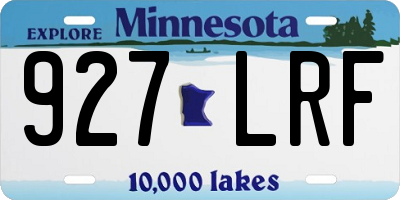 MN license plate 927LRF