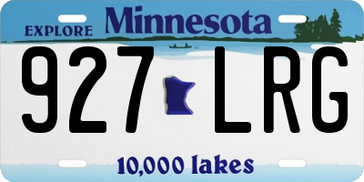 MN license plate 927LRG