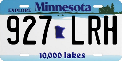 MN license plate 927LRH
