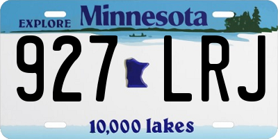 MN license plate 927LRJ