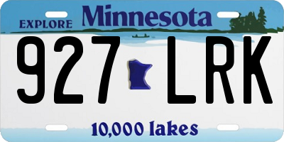 MN license plate 927LRK