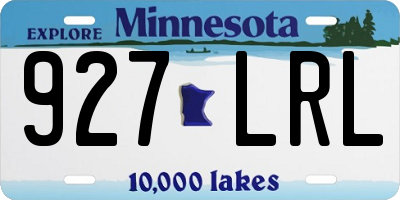 MN license plate 927LRL