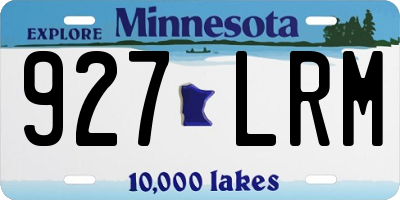 MN license plate 927LRM