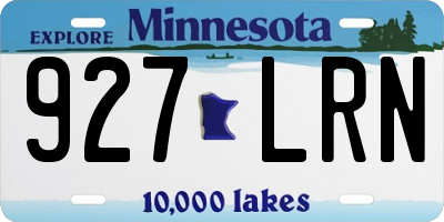 MN license plate 927LRN