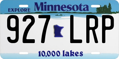 MN license plate 927LRP