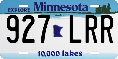 MN license plate 927LRR