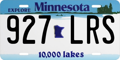 MN license plate 927LRS