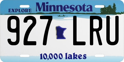 MN license plate 927LRU