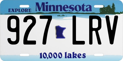 MN license plate 927LRV