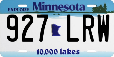 MN license plate 927LRW