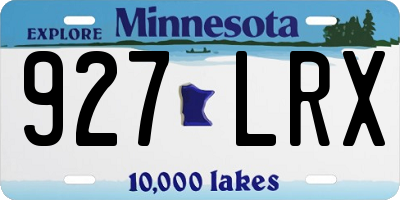 MN license plate 927LRX