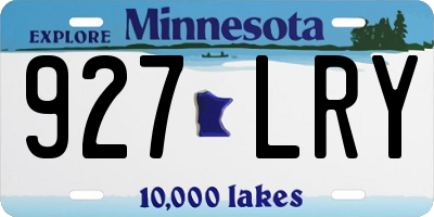 MN license plate 927LRY