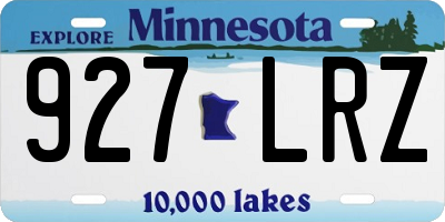 MN license plate 927LRZ