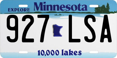 MN license plate 927LSA