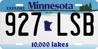MN license plate 927LSB