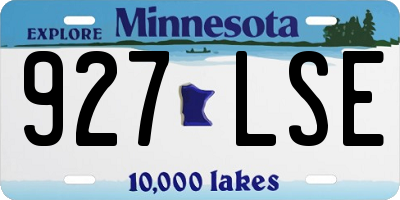 MN license plate 927LSE