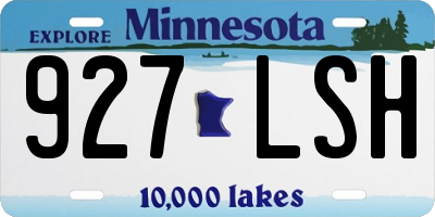 MN license plate 927LSH