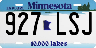 MN license plate 927LSJ