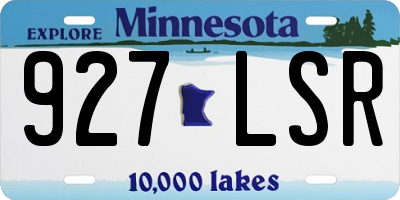 MN license plate 927LSR