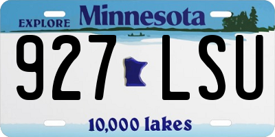 MN license plate 927LSU
