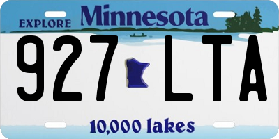 MN license plate 927LTA