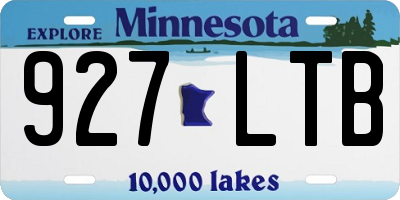 MN license plate 927LTB