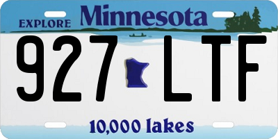 MN license plate 927LTF