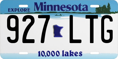 MN license plate 927LTG