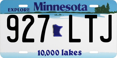 MN license plate 927LTJ