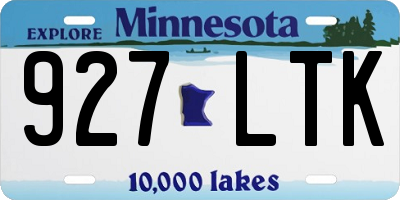 MN license plate 927LTK